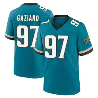 Jacksonville Jaguars Men's Joe Gaziano Game Prowler Throwback Jersey - Teal