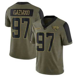 Jacksonville Jaguars Men's Joe Gaziano Limited 2021 Salute To Service Jersey - Olive