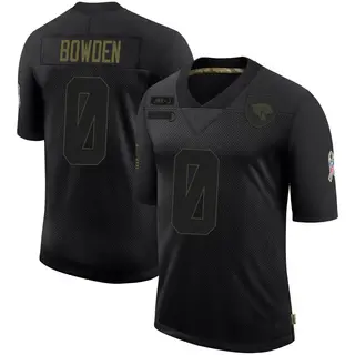 Jacksonville Jaguars Men's Peter Bowden Limited 2020 Salute To Service Jersey - Black