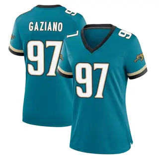 Jacksonville Jaguars Women's Joe Gaziano Game Prowler Throwback Jersey - Teal