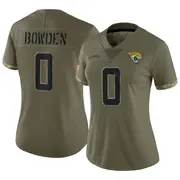 Jacksonville Jaguars Women's Peter Bowden Limited 2022 Salute To Service Jersey - Olive