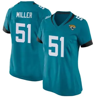 Jacksonville Jaguars Women's Ventrell Miller Game Jersey - Teal