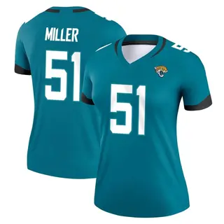 Jacksonville Jaguars Women's Ventrell Miller Legend Jersey - Teal