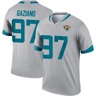 Jacksonville Jaguars Youth Joe Gaziano Legend Silver Inverted Jersey