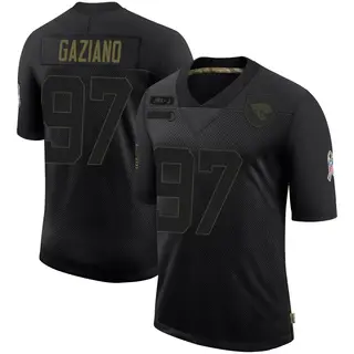 Jacksonville Jaguars Youth Joe Gaziano Limited 2020 Salute To Service Jersey - Black