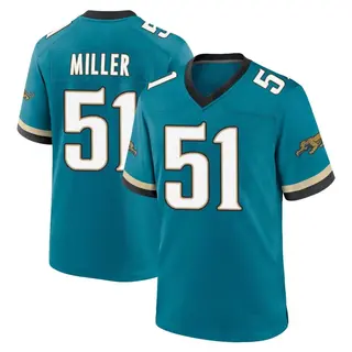 Jacksonville Jaguars Youth Ventrell Miller Game Prowler Throwback Jersey - Teal