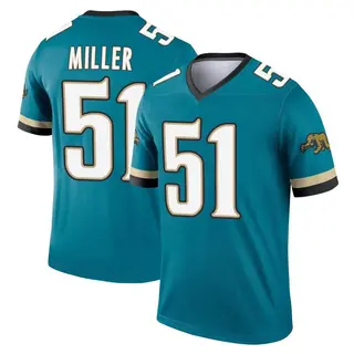 Jacksonville Jaguars Youth Ventrell Miller Legend Prowler Throwback Jersey - Teal